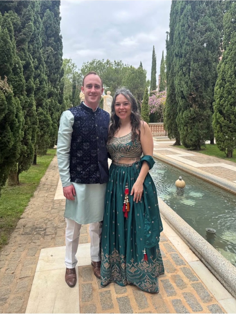 Teal Embroidered Women's Lehenga Set
